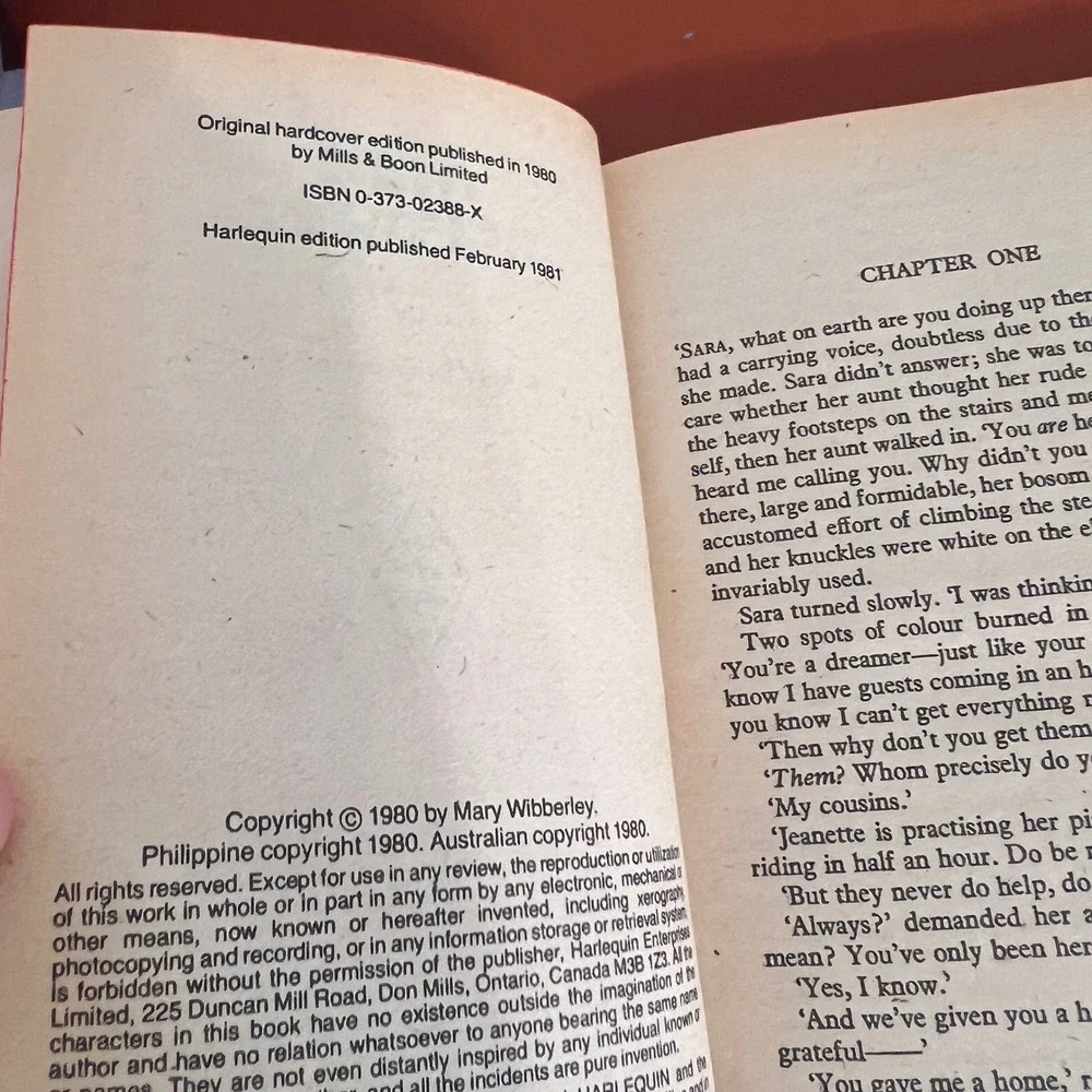 Man of Power Mary‎ Wibberley Harlequin Romance 2388 Vintage 1981 Paperback Book